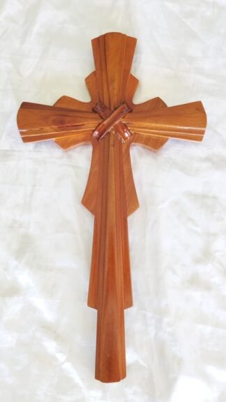 Mahagony Wooden Cross - 18x10 Inch
