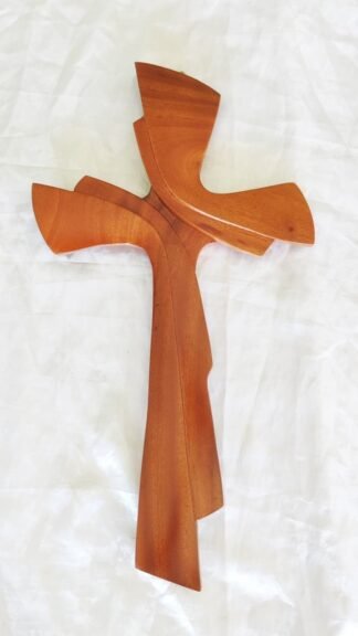 Mahagony Wooden Cross - 18x10 Inch