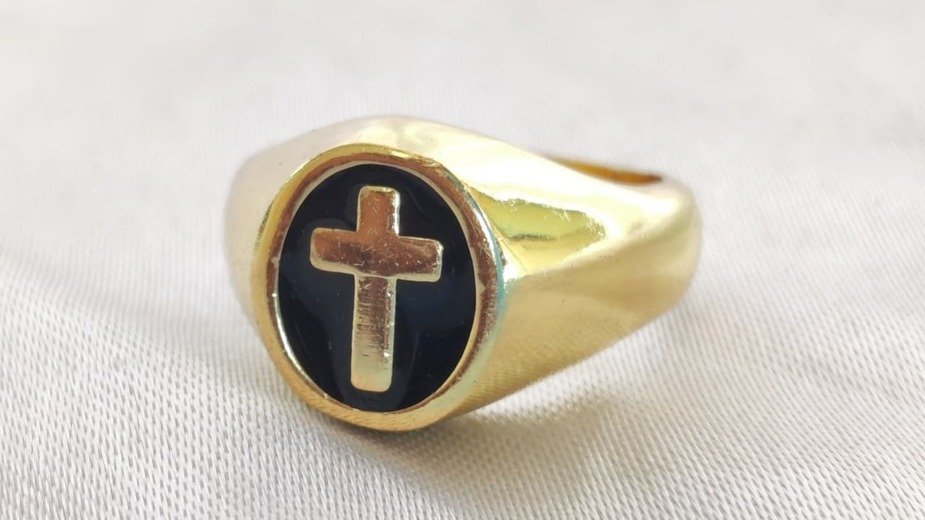 Embedded Gold Plated Ring - Image 2