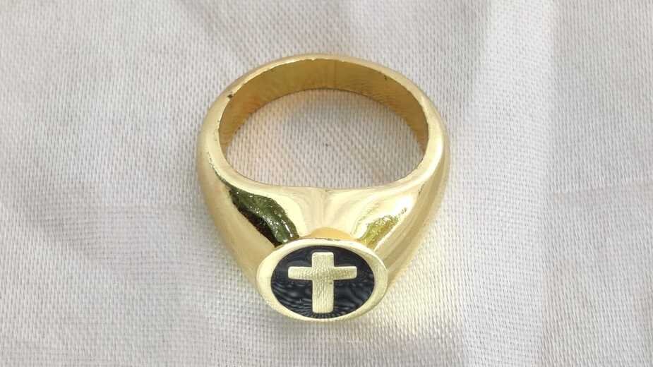 Embedded Gold Plated Ring - Image 3