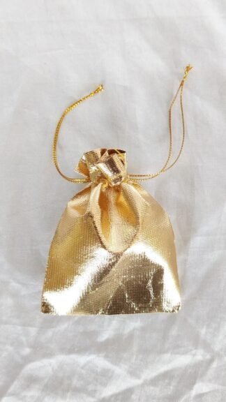 Goldn Colored Rosary Pouch - 4*3 Inch