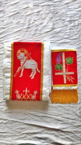 White Colored Priest Vestment With Stole
