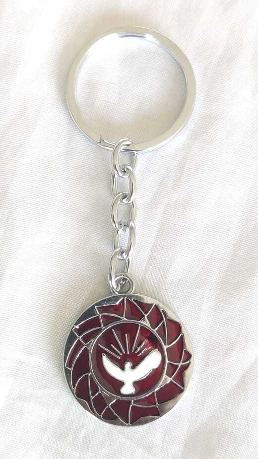 Silver Plated Prayer Keychain - 4 Inch