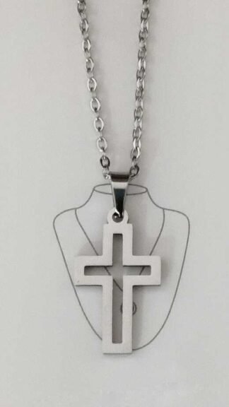 Stainless Steel Chain With Locket - Cross