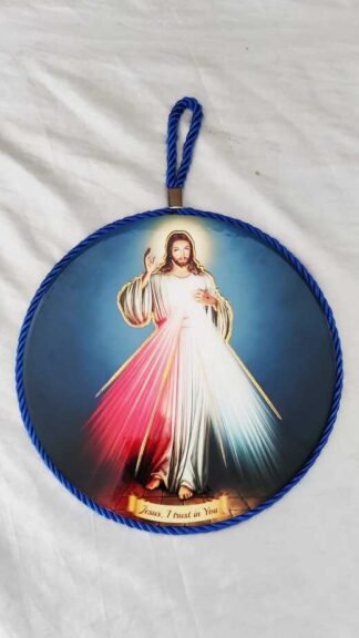 Ceramic Frame Divine mercy Hanging - Round