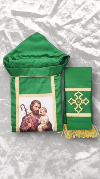 ST. Joseph Green color Priest Vestment With Stole