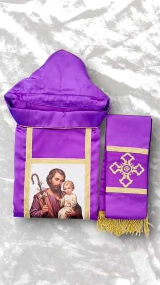 ST. Joseph Violet color Priest Vestment With Stole