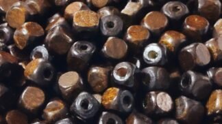 SQUARE WOODEN BEADS 1KG - 12 MM