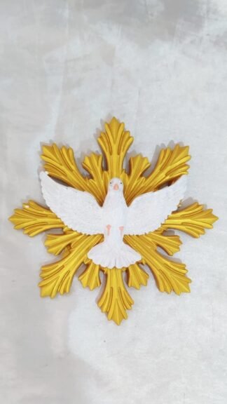 Italian Poly Marble Holy Spirit Statue - 8 Inch diameter