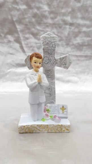 Italian Poly Marble Holy Communion Souvenir Statue - 4.5 Inch