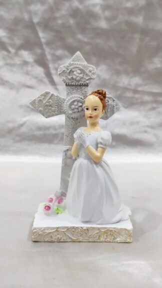 Italian Poly Marble Holy Communion Souvenir Statue - 4.5 Inch
